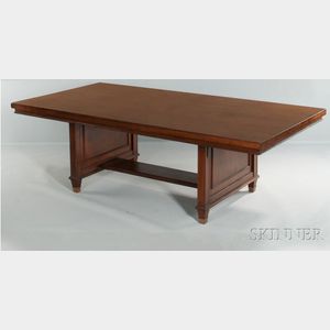 Large Walnut Library Table