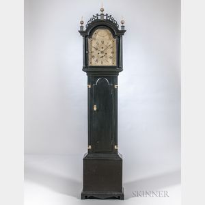 Luther Smith Black-painted Tall Clock