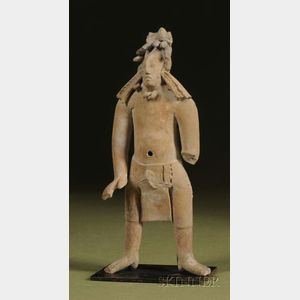 Pre-Columbian Pottery Warrior Figure