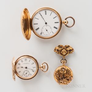 Three Swiss Gold Watches
