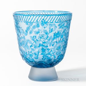 Art Deco Acid-etched Glass Vase