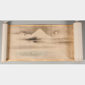 Hand Scroll Depicting Eight Views of Mt. Fuji