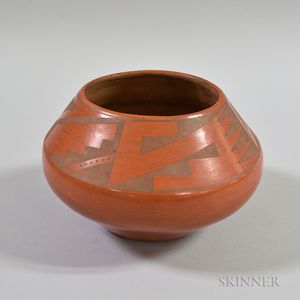 San Ildefonso Redware Pottery Bowl