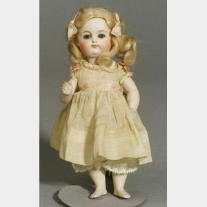 Large Kestner All Bisque Swivel-Neck Doll with Bare Feet