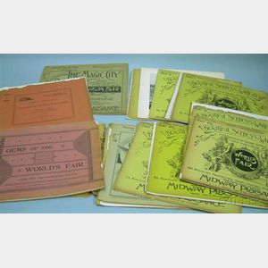 Approximately Seventeen Chicago Worlds Columbian Exposition Souvenir Booklets.