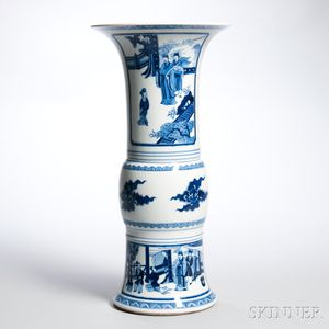 Blue and White Gu Vase