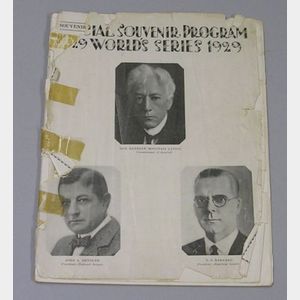 Official Souvenir Program 1929 World Series