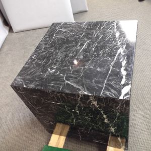 Roche Bobois Marble Veneer Cube Table