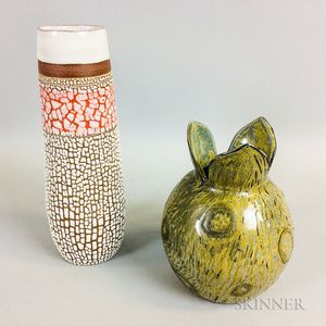 Two Studio Art Pottery Vases