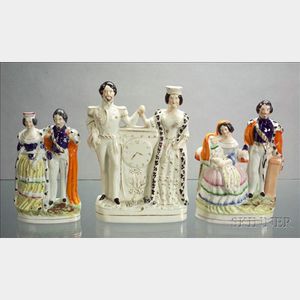 Three Staffordshire Character Figure Groups