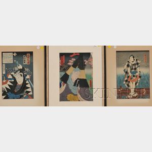 Five Japanese Woodblock Prints: