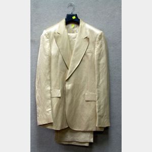 Costume National Homme Man's Tan Linen and Rayon Suit