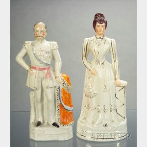 Two Staffordshire Royal Figures