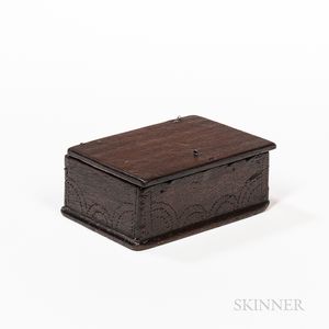 Small Carved Oak Box