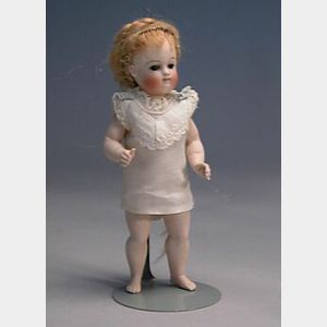 Large Kestner All Bisque Doll with Bare Feet