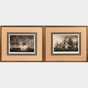 After Thomas Whitcombe (British, 1763-1824),Nineteen Plates from The Naval Achievements of Great Britain from the Year 1793 to 1817, P