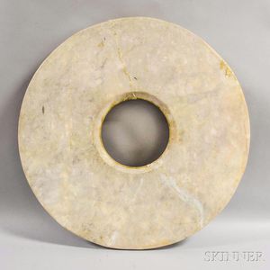 Large White Stone Bi Disc