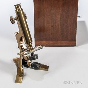 J. Zentmayer Lacquered Brass Compound Microscope
