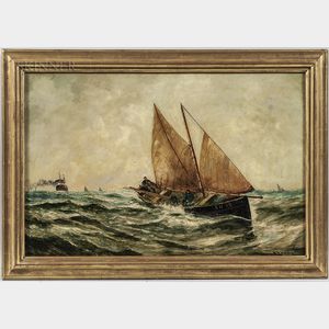 Bernard Benedict Hemy (British, 1845-1913) Rough Seas