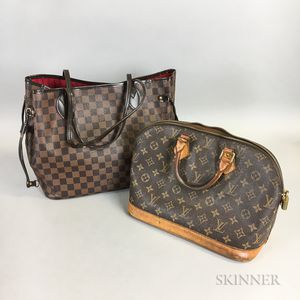 Two Louis Vuitton Leather Handbags