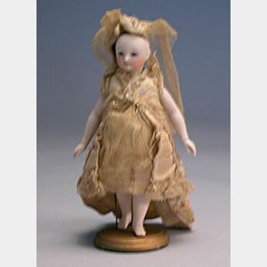 French-type All Bisque Doll in Bridal Gown