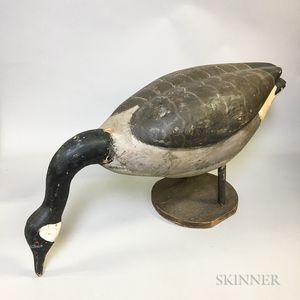 Carved and Painted Wood Goose