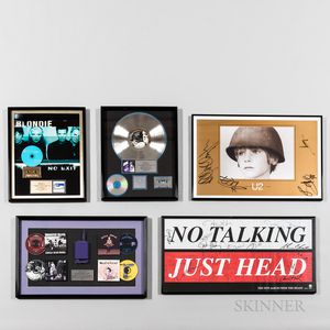 U2 and The Heads Signed Posters and Three Gold and Platinum Records