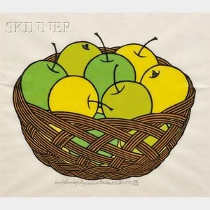 Jacques Hnizdovsky (American/Ukrainian, 1915-1985) Apples in a Basket