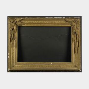 Continental School, 19th Century Elaborate Frame with a Fern, Wheat, and Cattail Motif