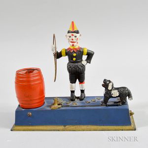 Contemporary Painted Iron "Trick Dog" Mechanical Bank