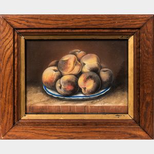 American School Framed Drawing of Peaches