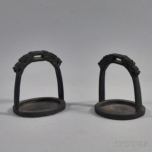 Pair of Chinese Iron Stirrups