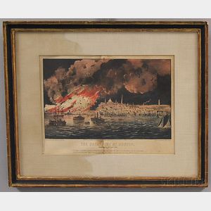 Currier & Ives, publishers (American, 1857-1907) The Great Fire at Boston