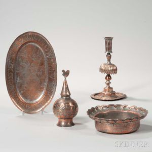 Four Decorative Copper Articles