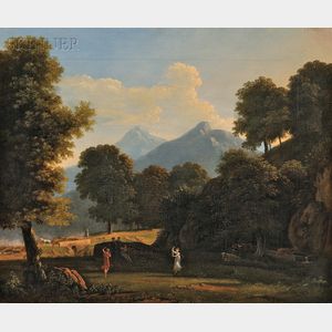 Jean-Victor Bertin (French, 1767-1842) Mountainous Landscape with Classical Figures