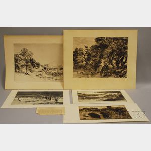 Five Works: Samuel L. Margolies (American, 1897-1974),Snowy River