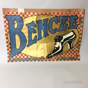 Bencze Shoe Shop Lithographed Banner
