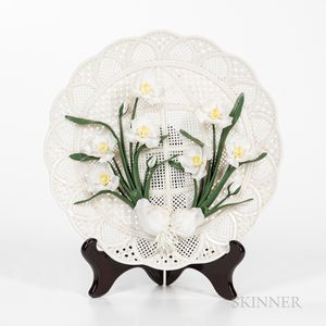 Contemporary Chinese White Glass Plate