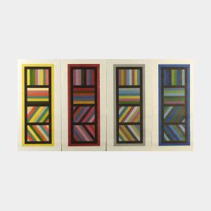 Sol Lewitt (American, b. 1928) Bands of Color in Four Directions
