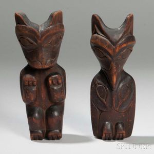 Two Northwest Coast Wood Carvings