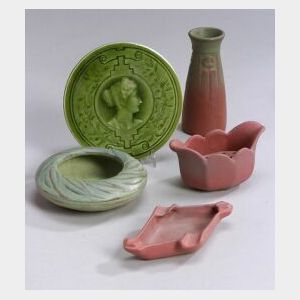 Nine Pieces of Arts and Crafts Pottery