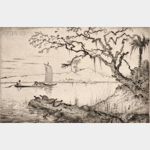 Harrison Cady (American, 1877-1970) Two Views: Sailing the Lagoon