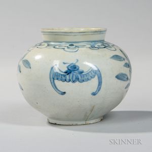 Small Blue and White Porcelain Jar