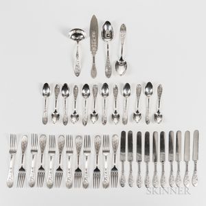 Group of Whiting Manufacturing Co. "Honeysuckle" and "Japanese" Sterling Silver Flatware