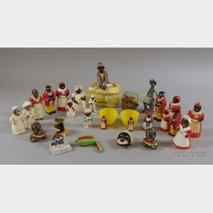 Collection of Vintage Ceramic and Plastic Black Character Figural Kitchenware Items