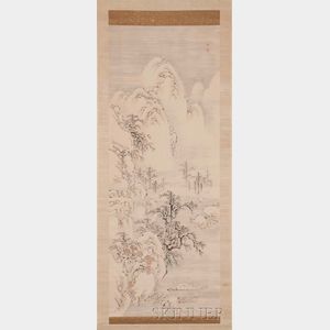 Hanging Scroll Depicting a Snowscape