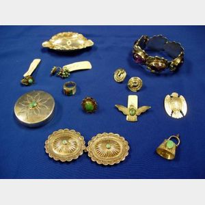 Group of Silver Jewelry and Other Items