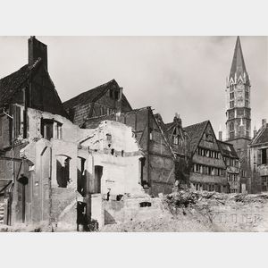 Albert Renger-Patzsch (German, 1897-1966) Abbruchviertel mit Jakobikirche, Hamburg (Demolished Quarter with St. James Church, Hamburg)