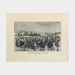 Currier & Ives, publishers (American, 1857-1907) CENTRAL PARK, WINTER. THE SKATING CARNIVAL.