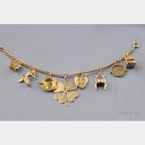 14kt Gold Charm Bracelet